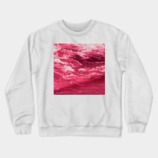 Pink Ocean Waves Crewneck Sweatshirt